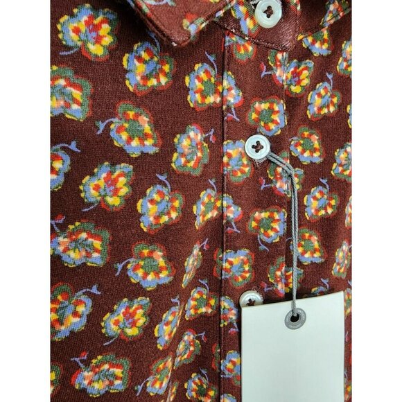 NWT Size XL Untuckit For Her Romy Brown Patterned Jersey Knit Shirt Dress Belted - Picture 4 of 8